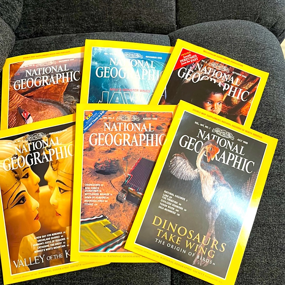 National Geographic 1998 (LOT OF 6)